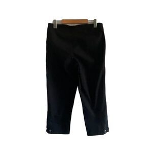 Zac and Rachel Women's Black Capris with Crochet Hem Detail US 6